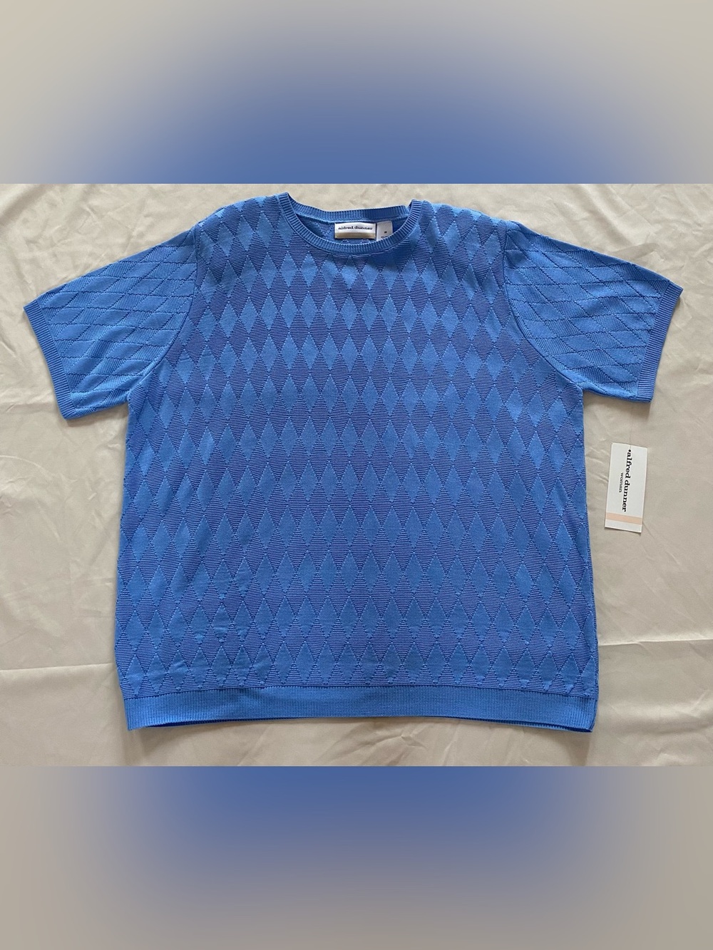 New ALFRED DUNNER Blue Short Sleeve
Sweater Top with Shoulder Pads Plus Size 2X
